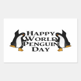 Wereldpinguïndag Rechthoekige Sticker