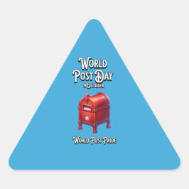 Wereldpostdag. World Post Pride. Sticker