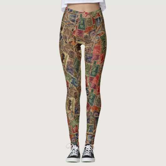 WereldpostzegelCollectie Leggings (Voorkant)