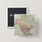 Wereldprojectie van Mercator Vierkante Button 5,1 Cm (Voorkant /achterkant)