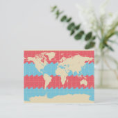 Wereldrager kleurrijke kaart van de aarde (Staand voorkant)