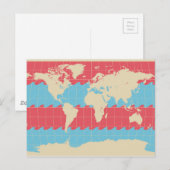 Wereldrager kleurrijke kaart van de aarde (Voorkant / Achterkant)