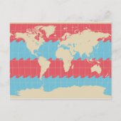 Wereldrager kleurrijke kaart van de aarde (Voorkant)