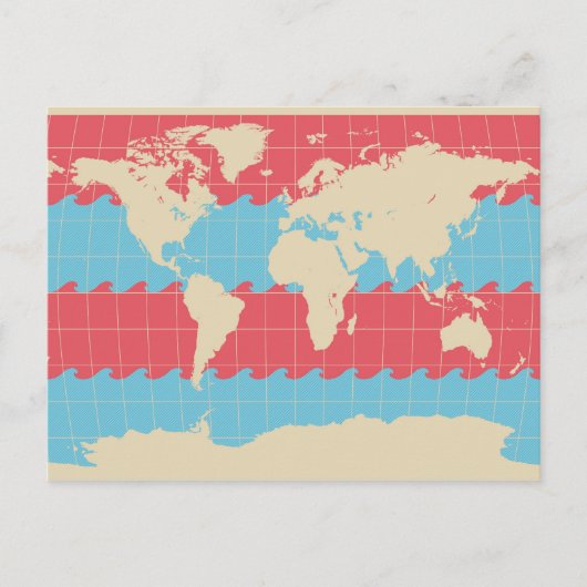 Wereldrager kleurrijke kaart van de aarde (Voorkant)