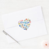 wereldreis hart sticker (Envelop)