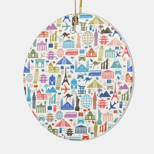 wereldreis keramisch ornament (Links)