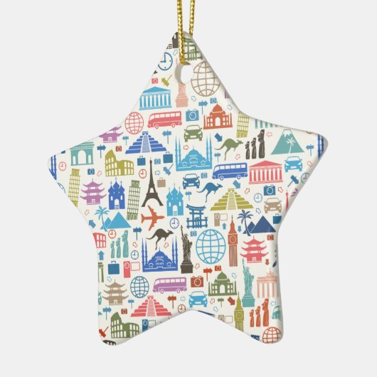 wereldreis keramisch ornament (Links)