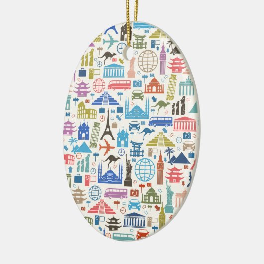 wereldreis keramisch ornament (Links)