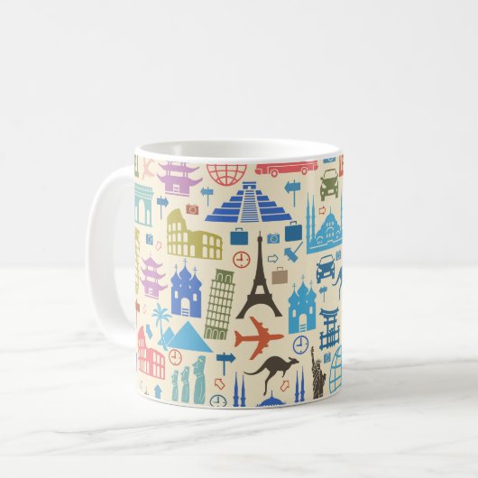 wereldreis koffiemok (Voorkant links)