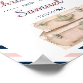 Wereldreis Luchtvaartmaatschappij Trouw Verlovings Poster (Hoek)