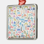 wereldreis metalen ornament (Links)