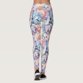 Wereldreis Paspoortstempelpatroon (2) Leggings (Achterkant)