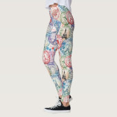 Wereldreis Paspoortstempelpatroon (2) Leggings (Links)