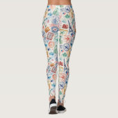 Wereldreis stempelpatroon (3) leggings (Achterkant)