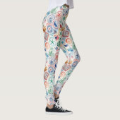 Wereldreis stempelpatroon (3) leggings (Rechts)
