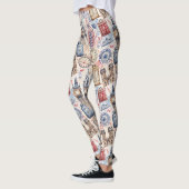 Wereldreis Stempelpatroon (5) Leggings (Links)