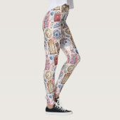 Wereldreis Stempelpatroon (5) Leggings (Rechts)