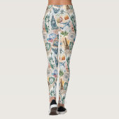 Wereldreis stempelpatroon (6) leggings (Achterkant)