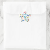 wereldreis ster sticker (Tas)