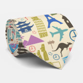 wereldreis stropdas (Opgerold)