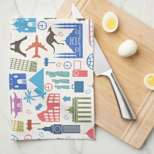 wereldreis theedoek (Quarter Fold)