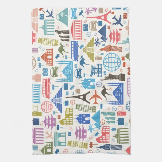 wereldreis theedoek (Verticaal)