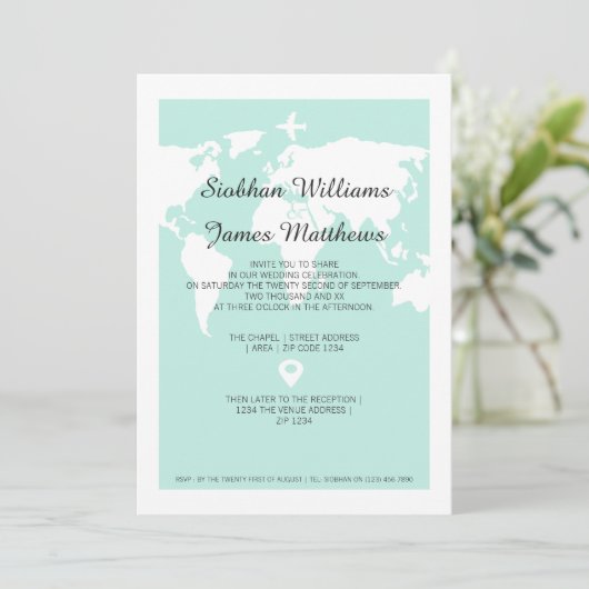 Wereldreishuwelijk Kaart (Staand voorkant)