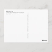 Wereldreiskaart met vliegende vrouw en paraplu briefkaart (Achterkant)