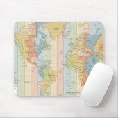 Wereldreistijdzones voor Europa en Afrika Muismat (Met muis)