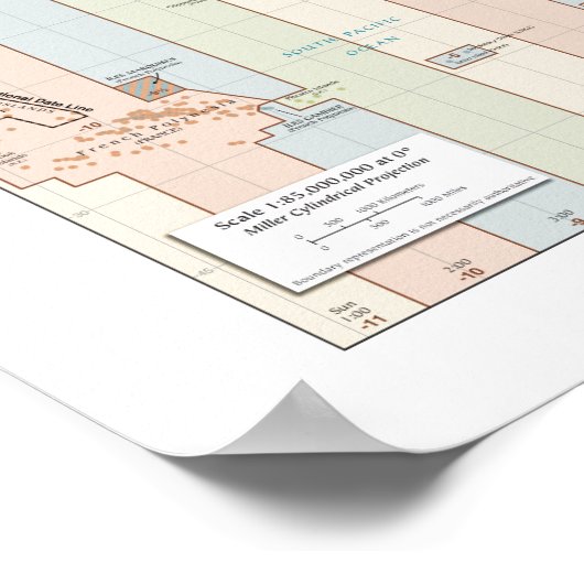 Wereldreistijdzones voor Europa en Afrika Poster (Hoek)