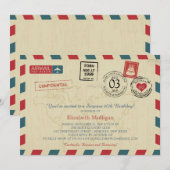  Wereldreiziger Airmail Verjaardagsfeest Kaart (Voorkant / Achterkant)