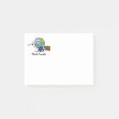 Wereldreiziger: bagage, tickets en paspoort. P Post-it® Notes (Voorkant)