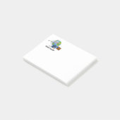 Wereldreiziger: bagage, tickets en paspoort. P Post-it® Notes (Schuin)