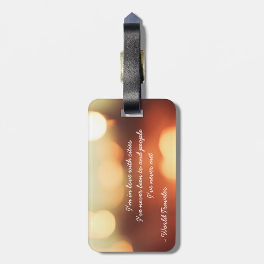 Wereldreiziger Bagagelabel (Achterkant verticaal)