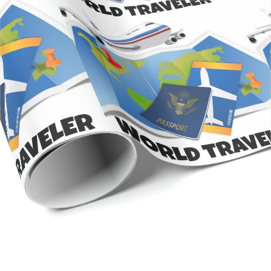 Wereldreiziger Cadeaupapier (Rol Hoek)