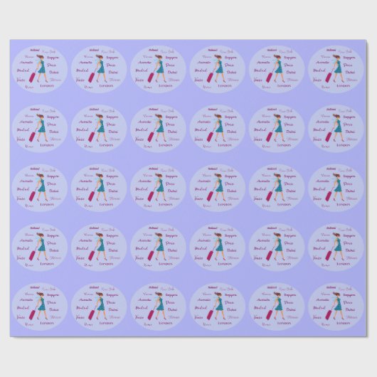 Wereldreiziger Cadeaupapier (Vlak)