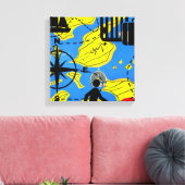 Wereldreiziger Canvas Afdruk (Insitu (Woonkamer))