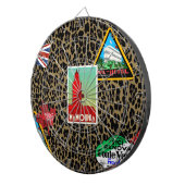 wereldreiziger dartbord (Voorkant Rechts)
