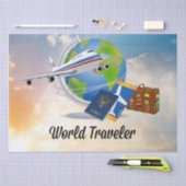 Wereldreiziger - Design #2 Tissuepapier (Craft)