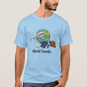Wereldreiziger, ingepakt en klaar om te gaan T-shi T-shirt