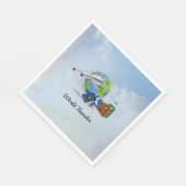 Wereldreiziger, ingepakt en klaar voor vertrek servetten (Hoek)