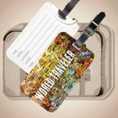 Wereldreiziger internationale kaart Abstract Bagagelabel