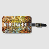 Wereldreiziger internationale kaart Abstract Bagagelabel (Voorkant (horizontaal))
