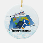 Wereldreiziger Keramisch Ornament (Voorkant)