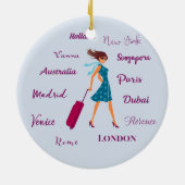 Wereldreiziger Keramisch Ornament (Achterkant)