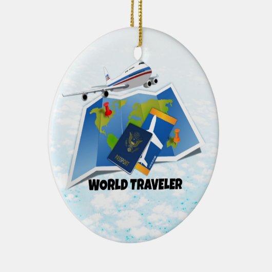 Wereldreiziger Keramisch Ornament (Rechts)