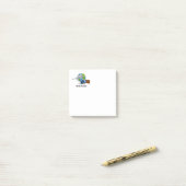 Wereldreiziger. Koffer, tickets en paspoort. Post-it® Notes (Op bureau)