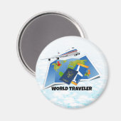 Wereldreiziger Magneet (Voorkant / Achterkant)