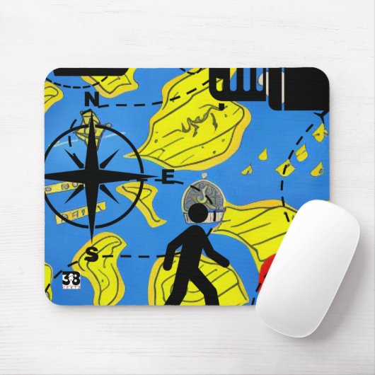 Wereldreiziger Muismat (Met muis)