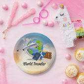 Wereldreiziger Papieren Bordje (Feest)